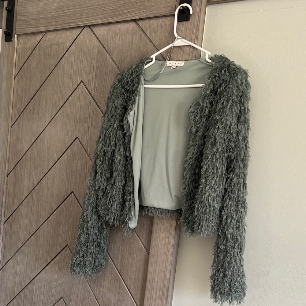 Fuzzy Green Jacket